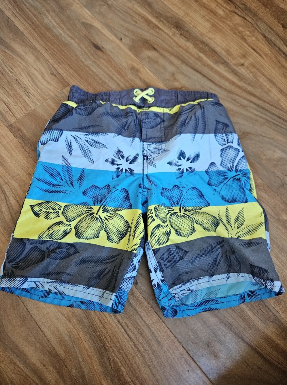 Carter's Green & Blue Striped Swim 4t Shorts